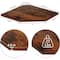 Burnt Brown Wall Mounted Wood Floating Corner Shelf Set